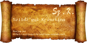Szilágyi Krisztina névjegykártya