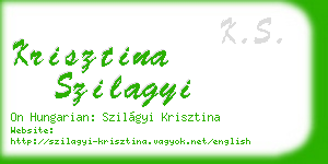 krisztina szilagyi business card